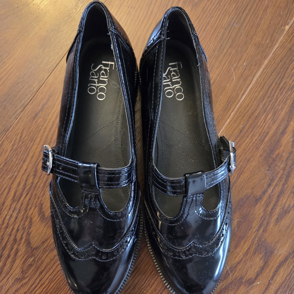 Franco Sarto Black Patent Loafers - Picture 3 of 4